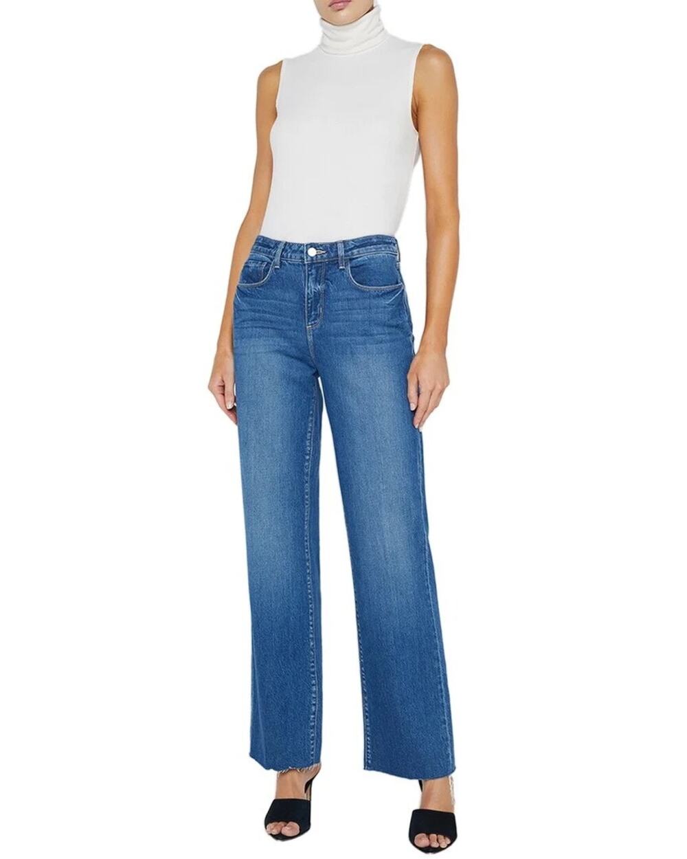 L'Agence Tiana High Rise Wide Leg Jeans